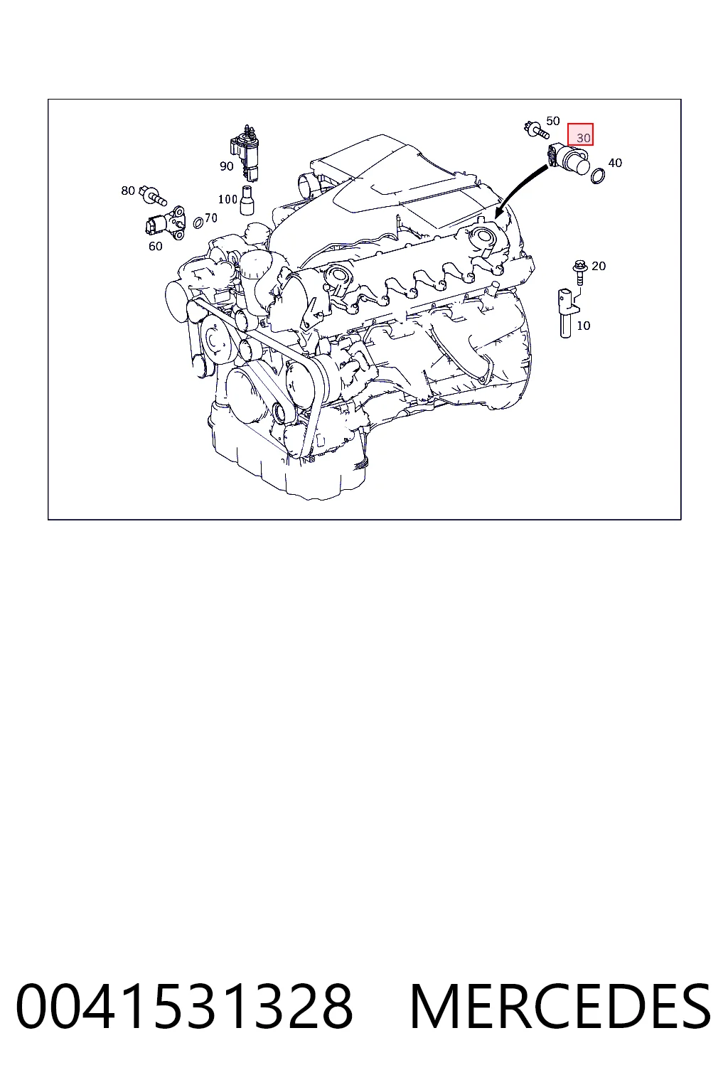 0041531328 Mercedes Sensor posición arbol de levas