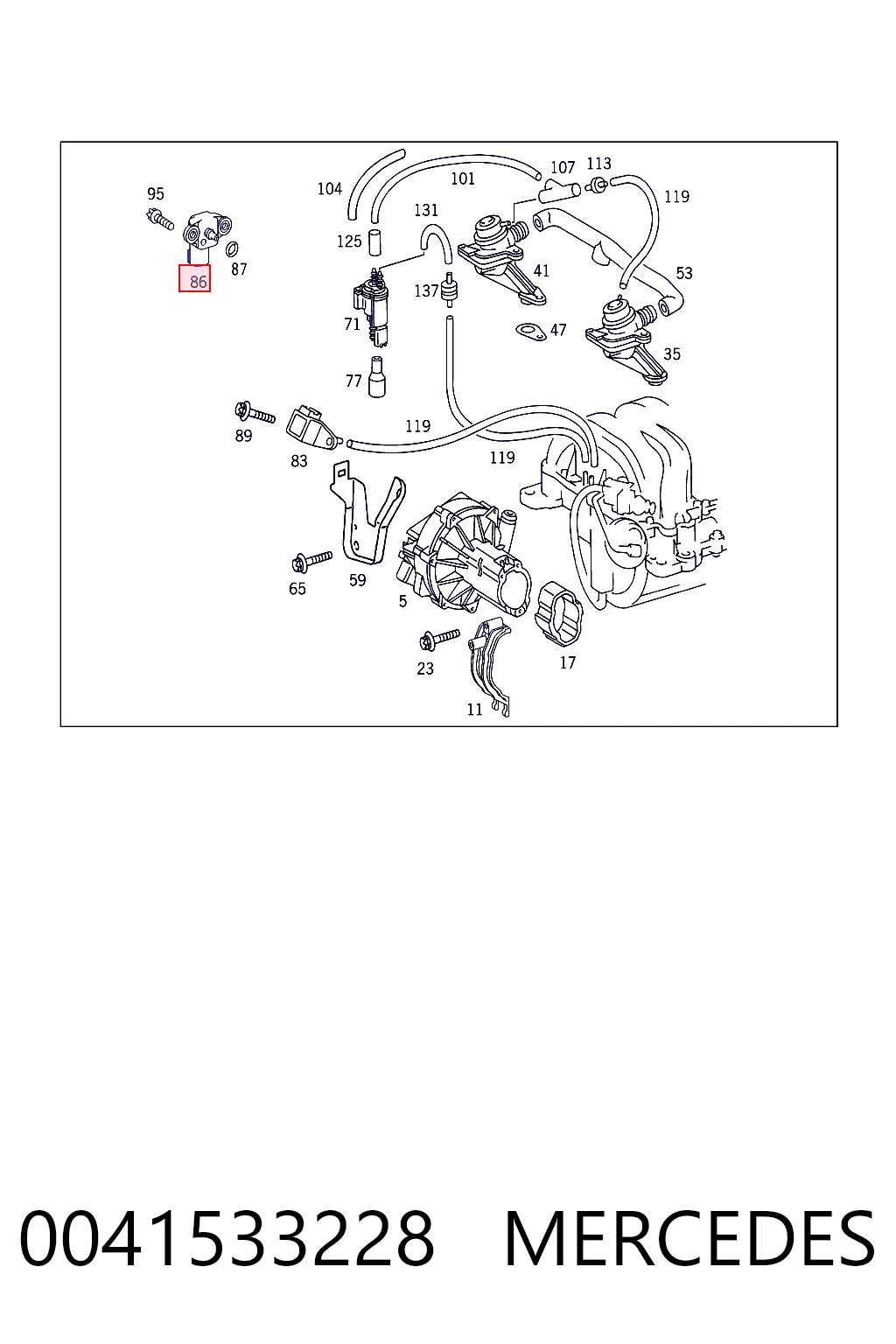 0041533228 Mercedes Sensor De Presion Del Colector De Admision