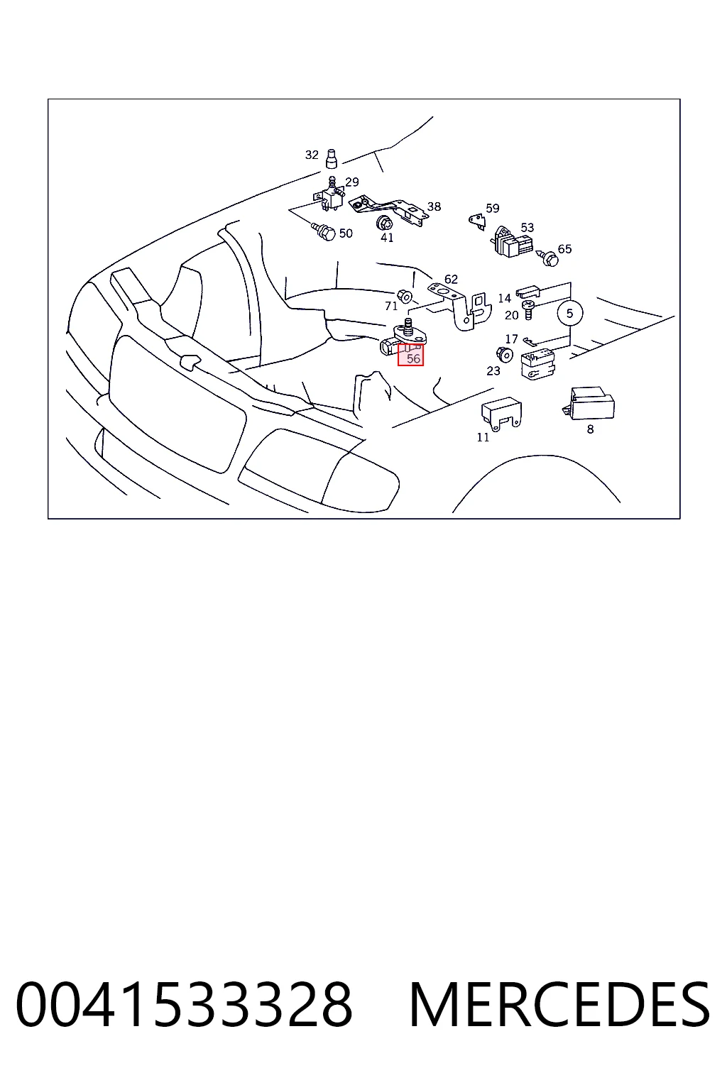 0041533328 Mercedes Sensor de presión de sobrealimentación