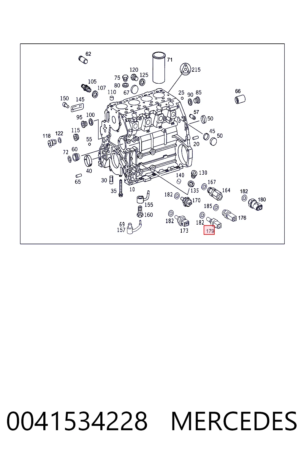 0041534228 Mercedes Sensor de temperatura de combustible
