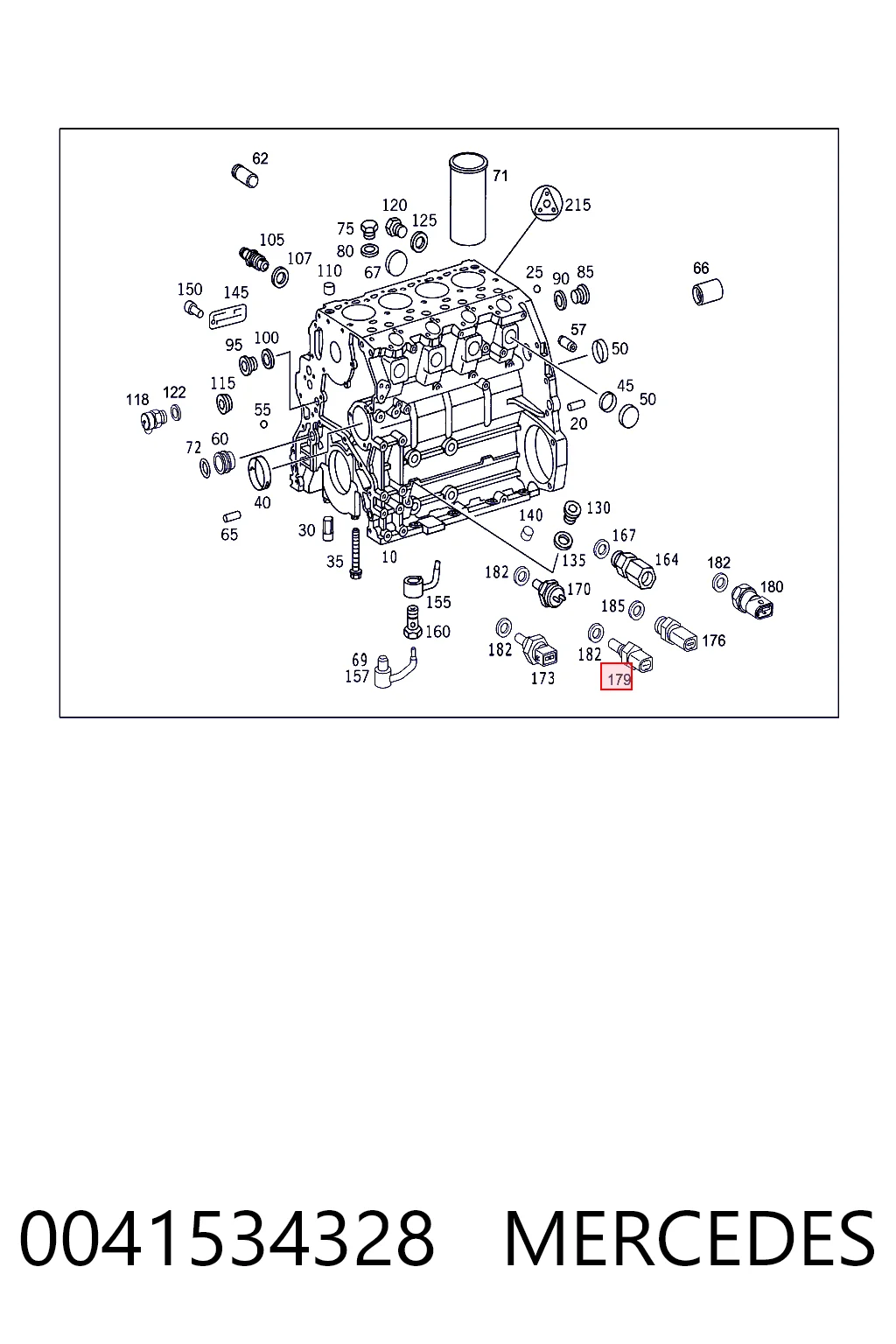 0041534328 Mercedes Sensor de temperatura de combustible