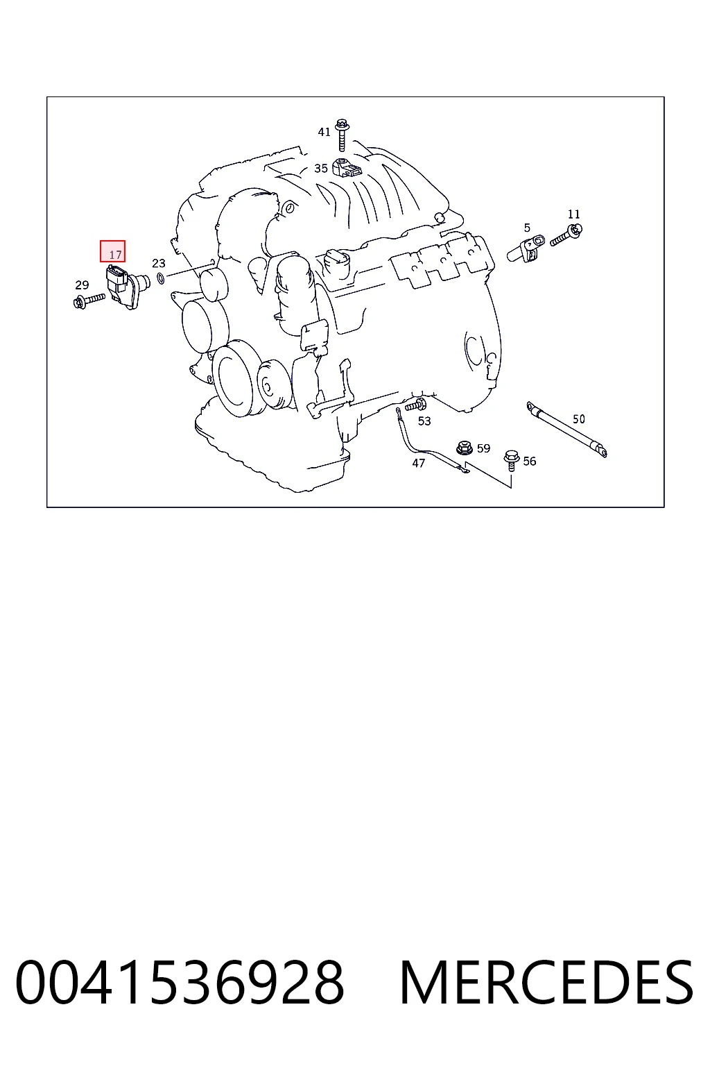 0041536928 Mercedes Sensor posición arbol de levas