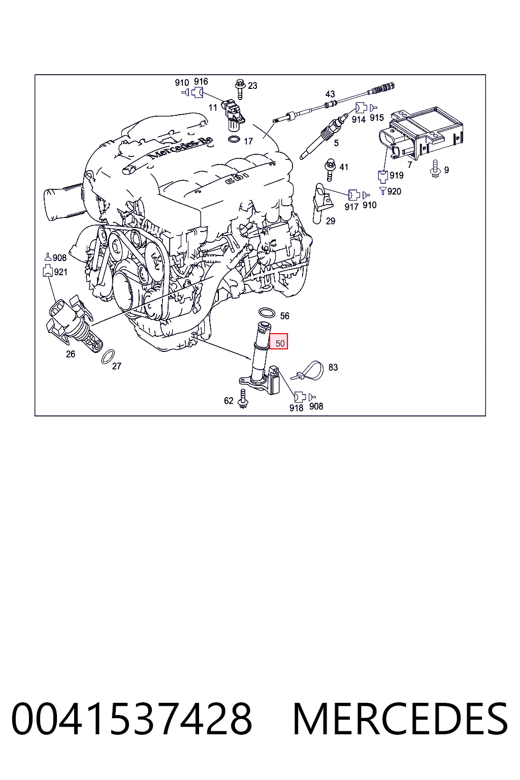 Sensor de presión de aceite 0041537428 MERCEDES