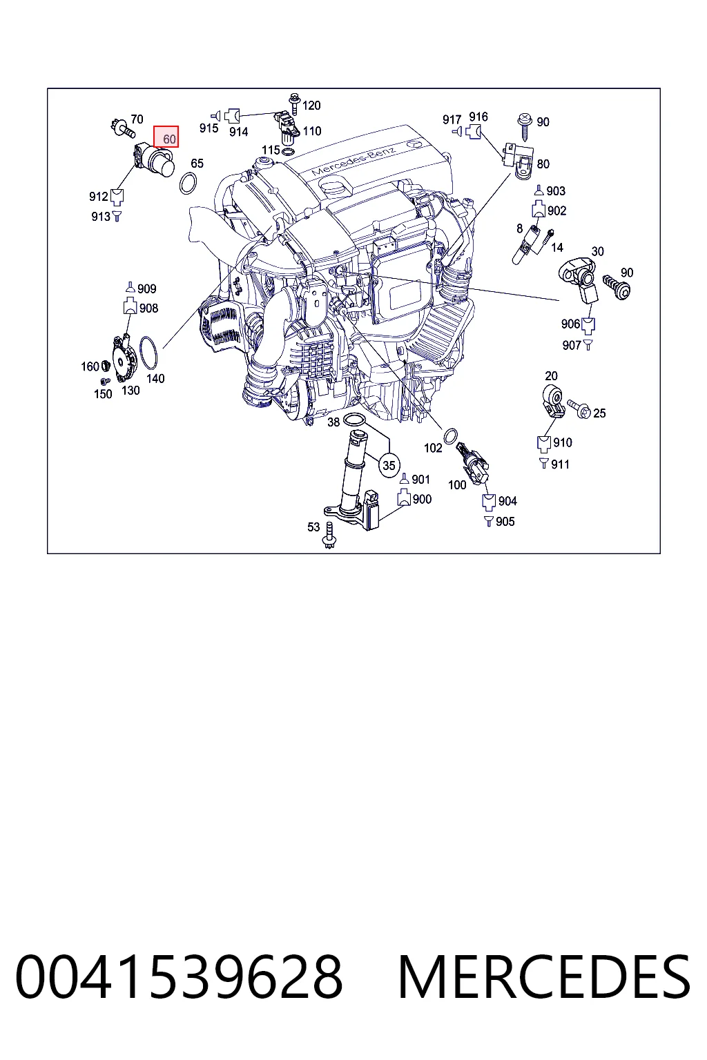 0041539628 Mercedes Sensor posición arbol de levas
