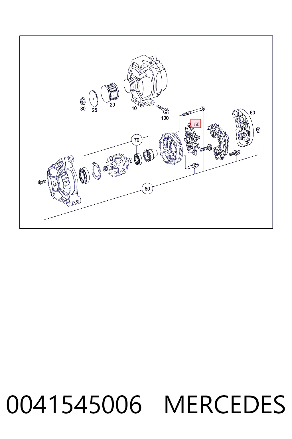 0041545006 Mercedes Regulador alternador