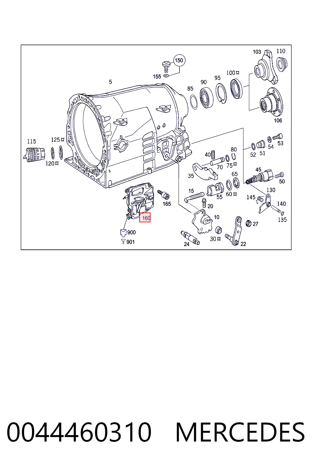 0044460310 Mercedes Módulo de control electrónico de la transmisión automática