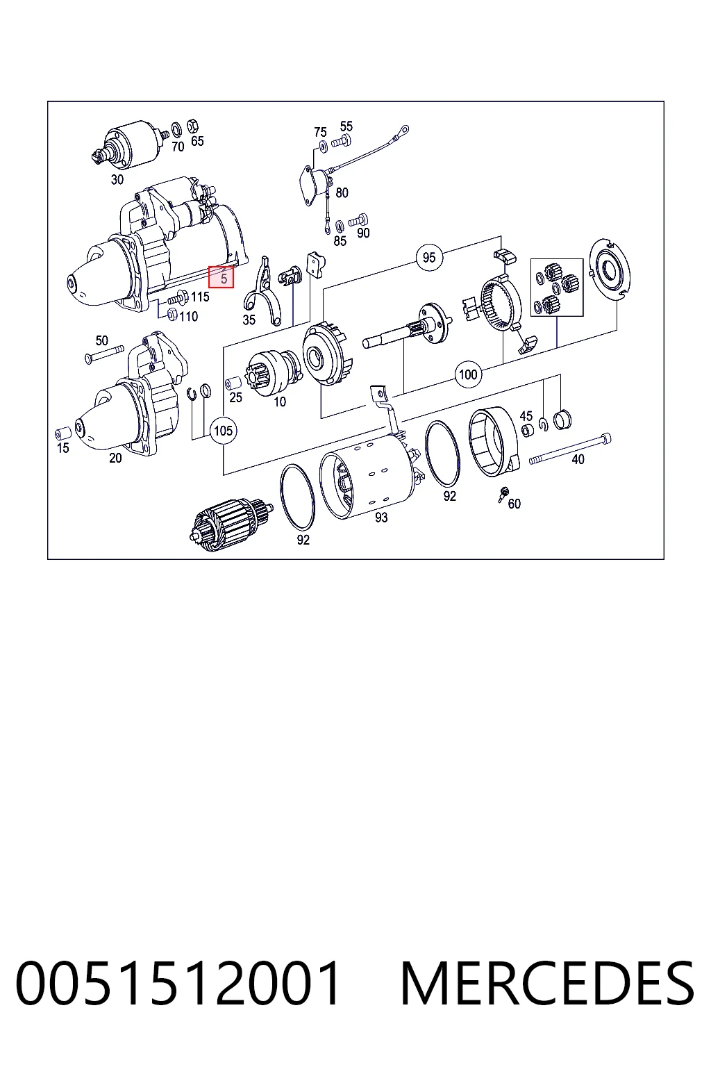 0051512001 Mercedes Arranque motores