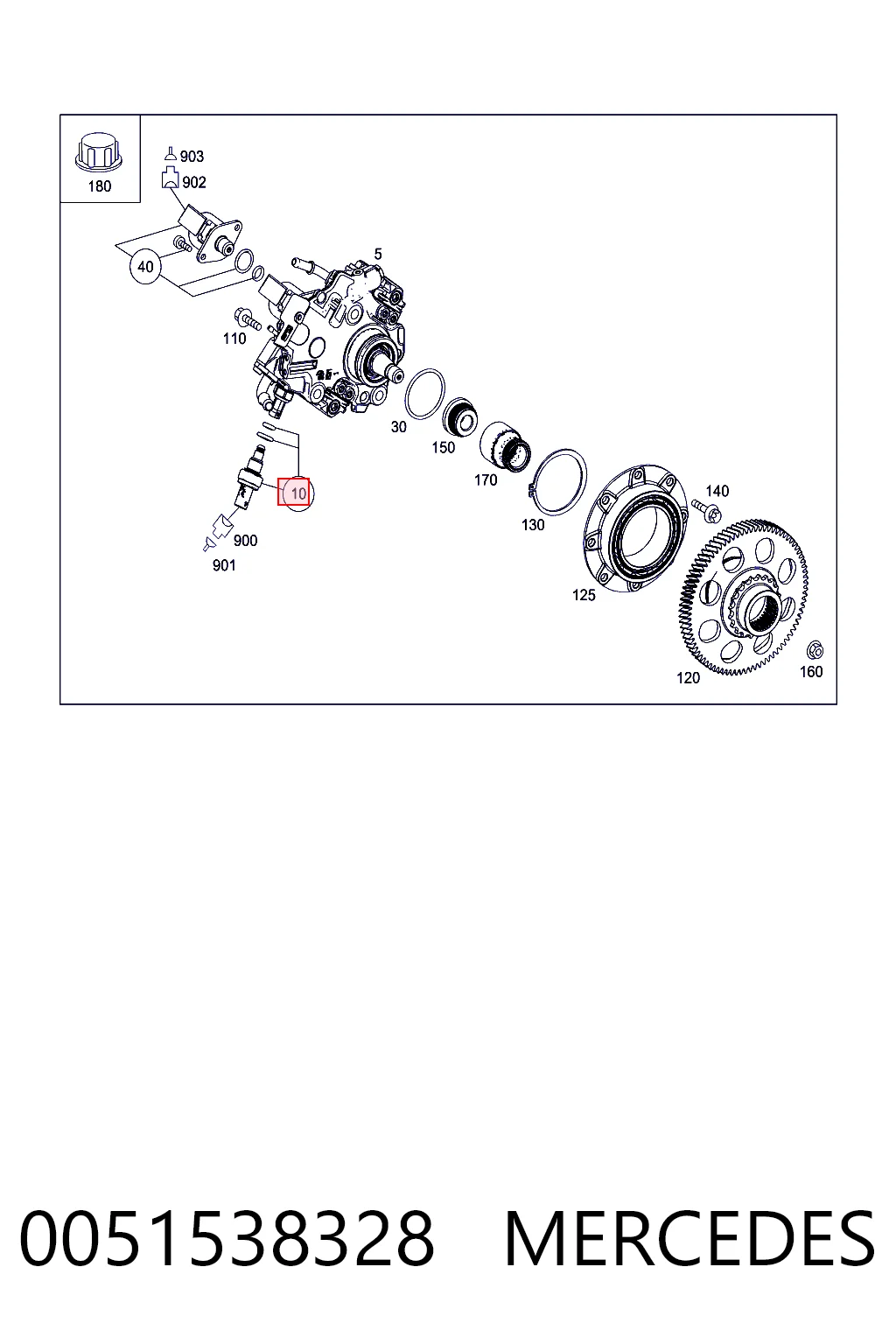 0051538328 Mercedes Sensor de temperatura de combustible