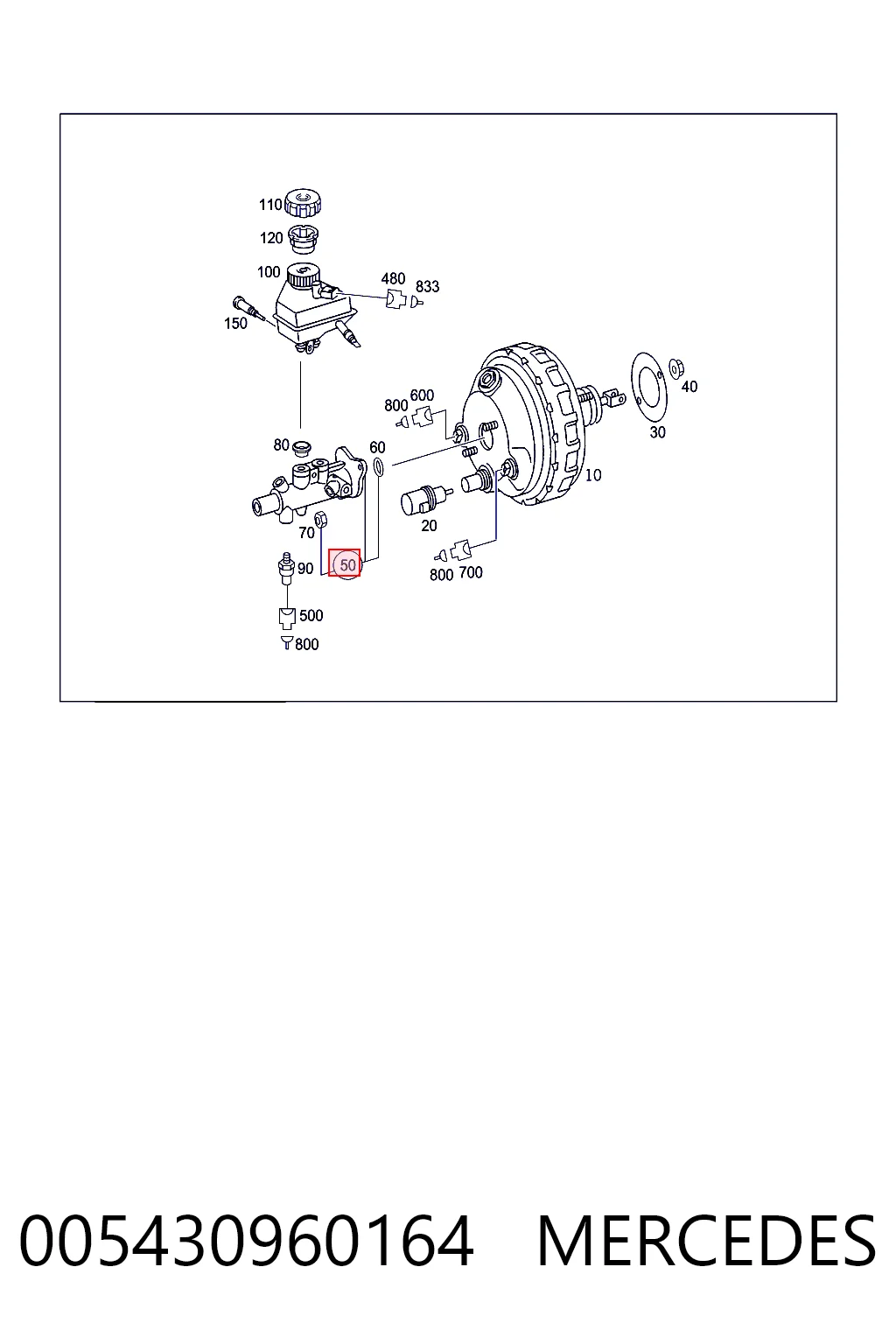 Cilindro principal de frenos para Mercedes C  S203