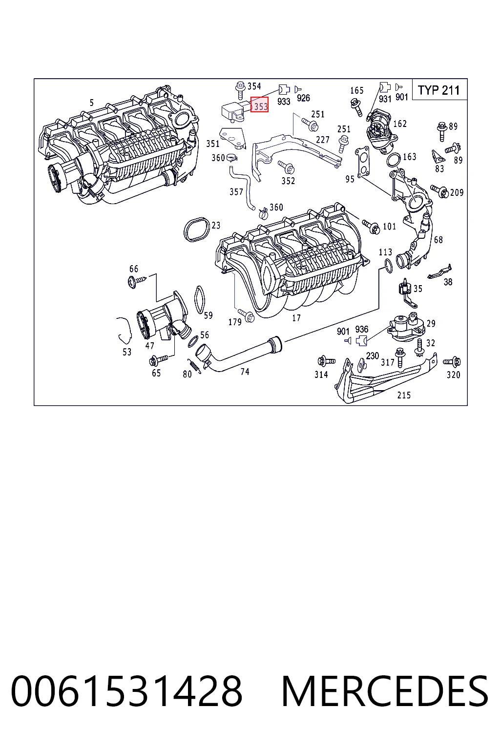 0061531428 Mercedes Sensor De Presion Del Colector De Admision