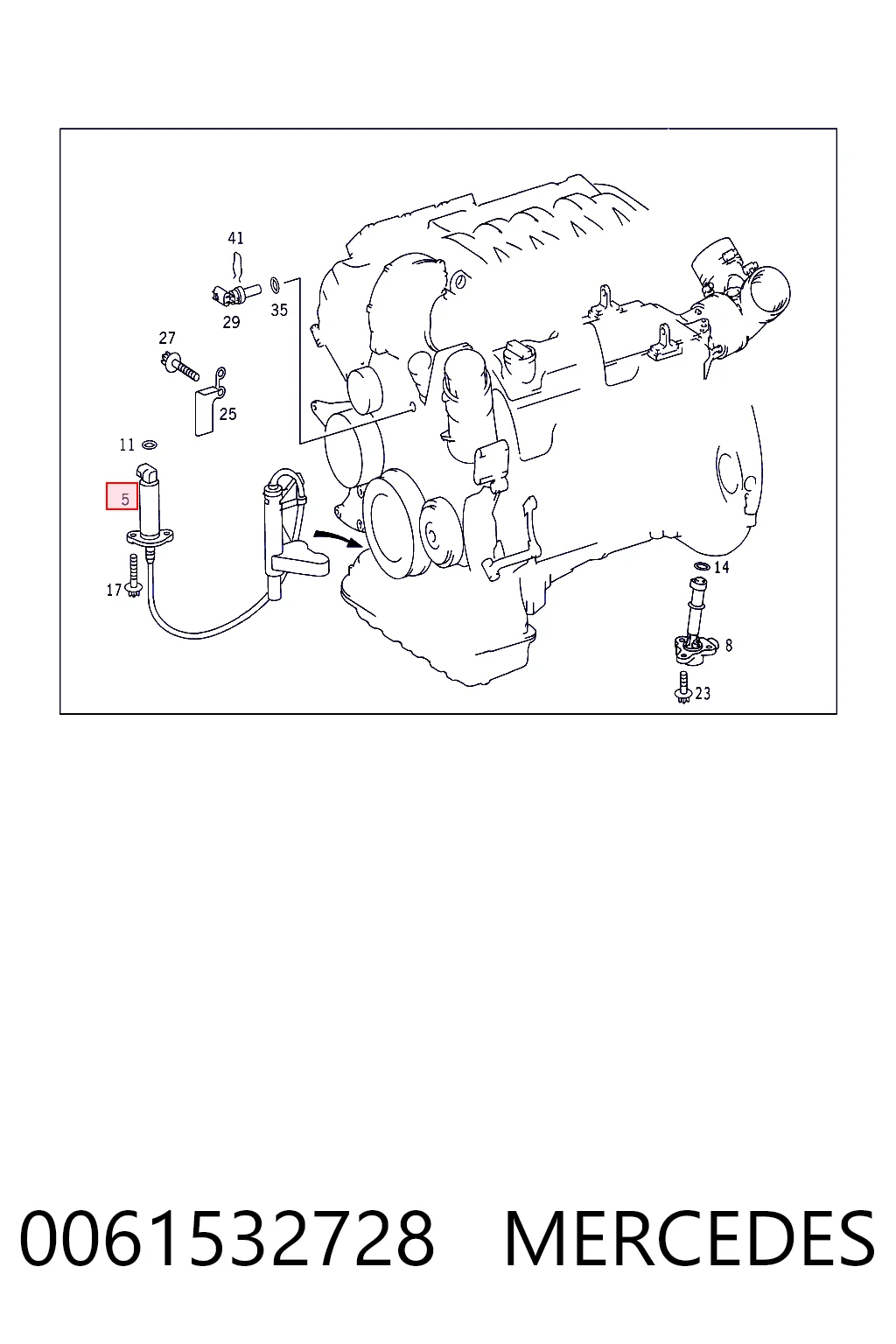 0061532728 Mercedes Sensor de nivel de aceite