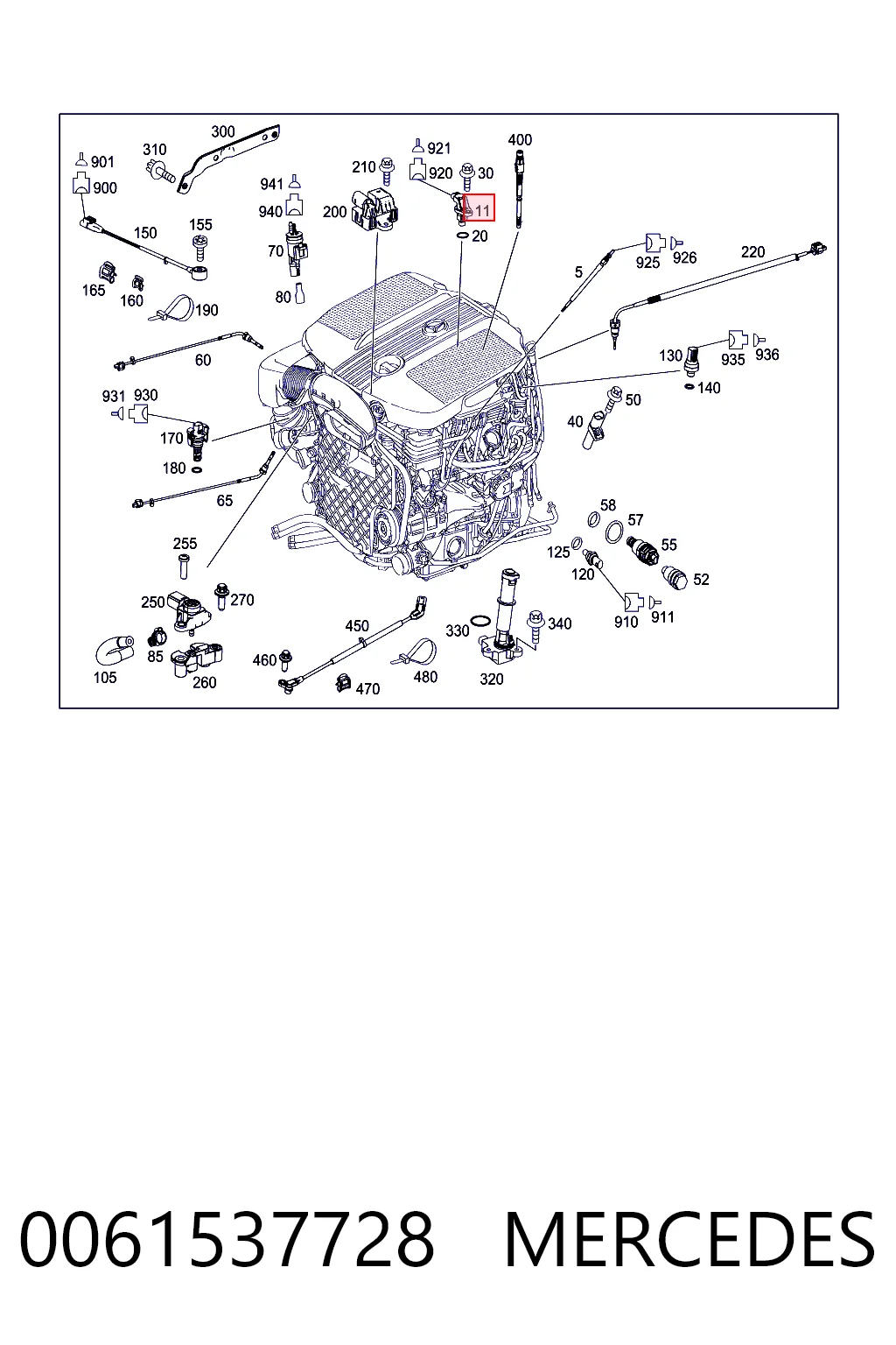 0061537728 Mercedes Sensor posición arbol de levas