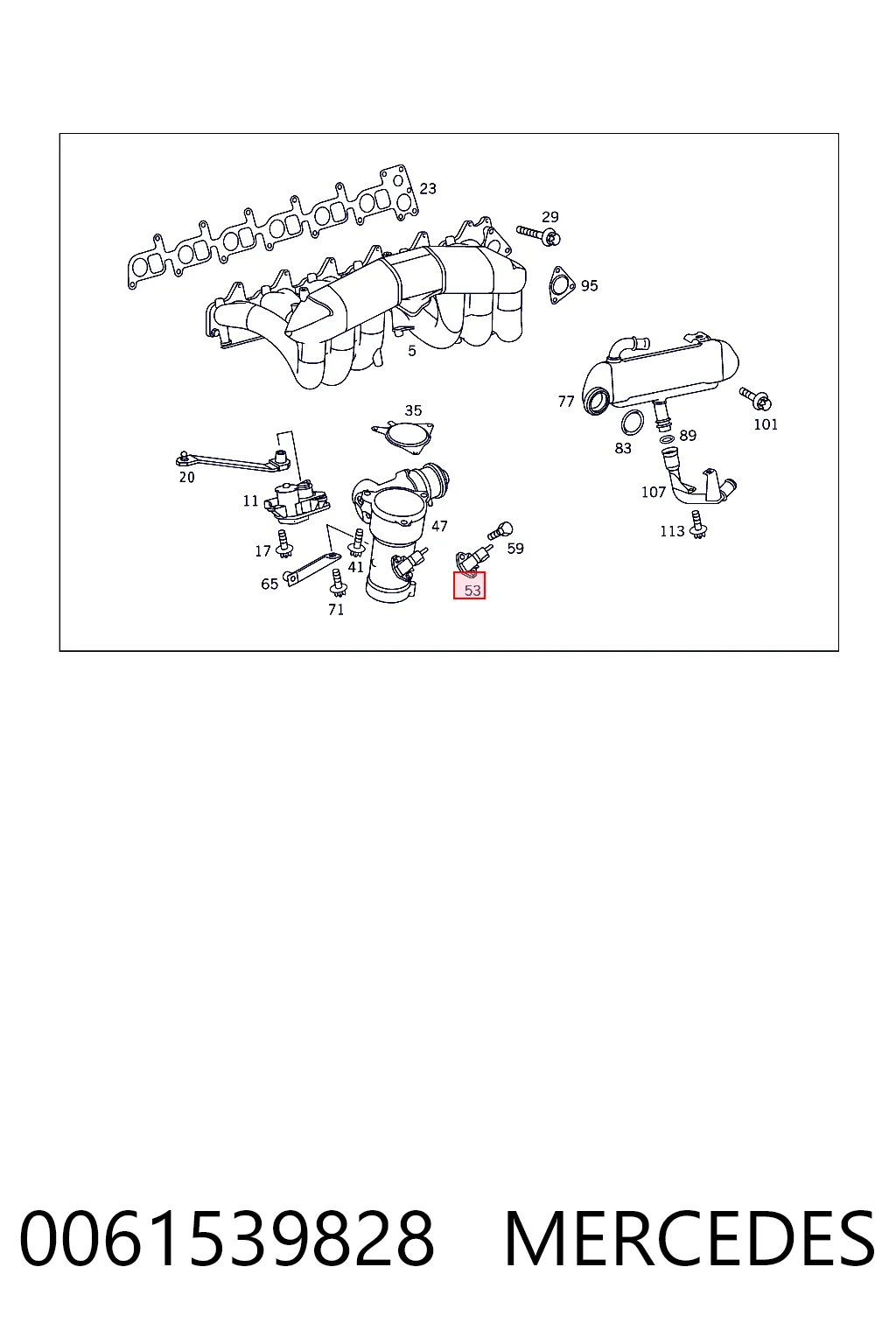 0061539828 Mercedes Sensor De Presion Del Colector De Admision