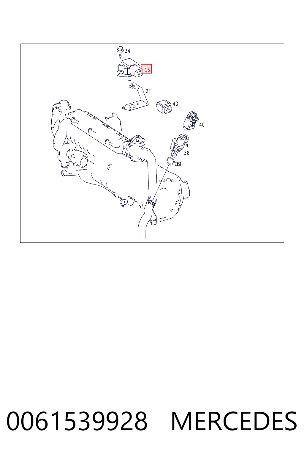 0061539928 Mercedes Sensor de presión de sobrealimentación