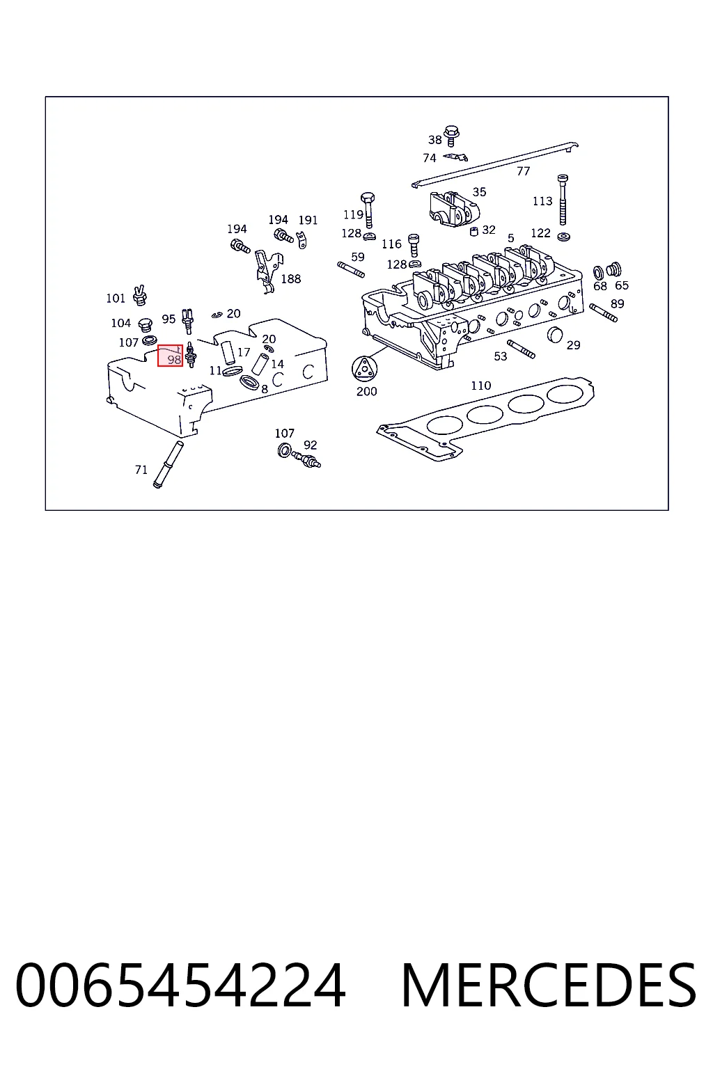 0065454224 Mercedes Interruptor térmico
