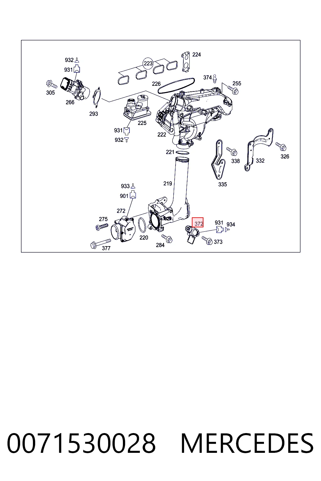 0071530028 Mercedes Sensor, presión colector de admisión 