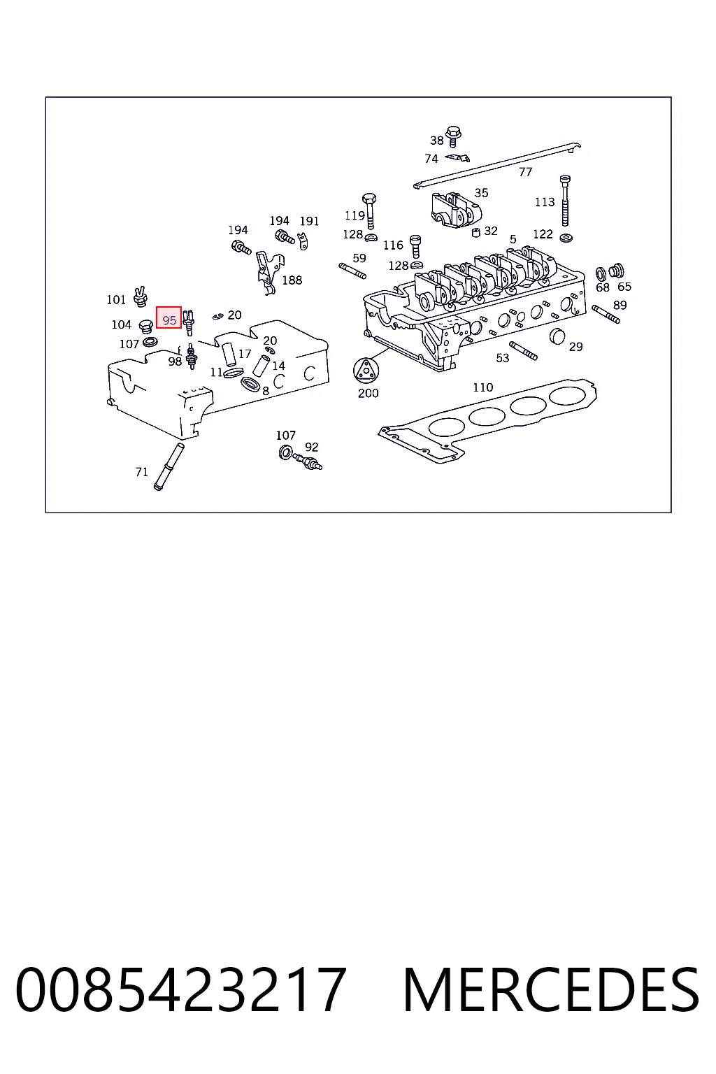 0085423217 Mercedes Sensor temperatura refrigerante
