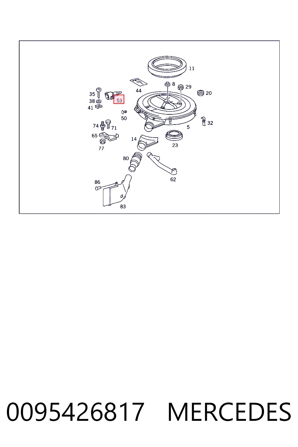 0095426817 Mercedes Sensor de temperatura del aire de admisión
