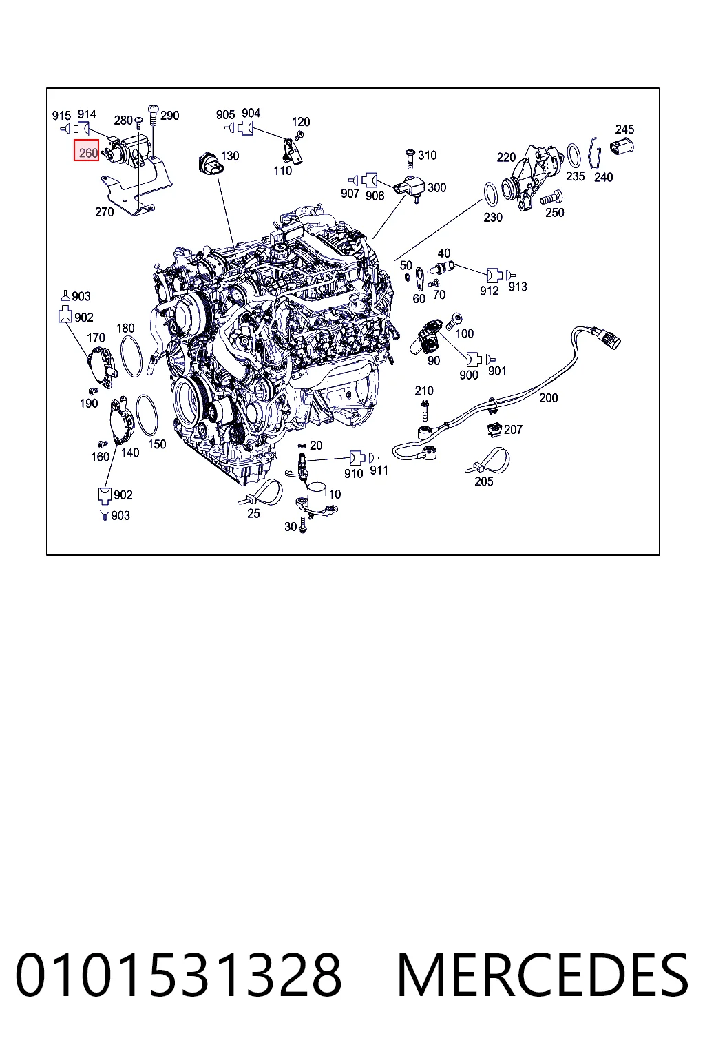 0101531328 Mercedes Válvula de solenoide de control de mariposa EGR