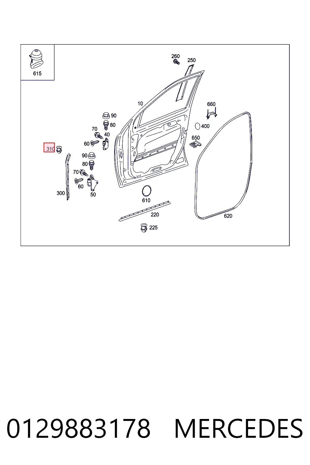 Tubo del sistema de recirculación de gases de escape EGR 0129883178 MERCEDES
