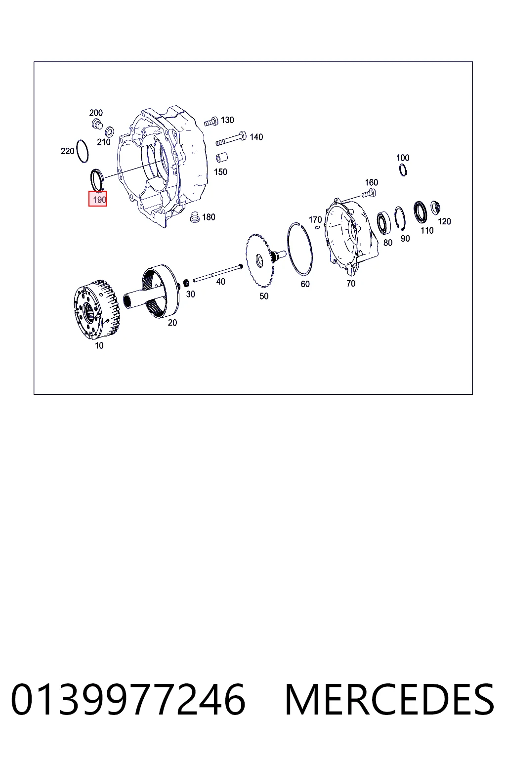 0139977246 Mercedes Retén de salida delantero de la caja de transferencia