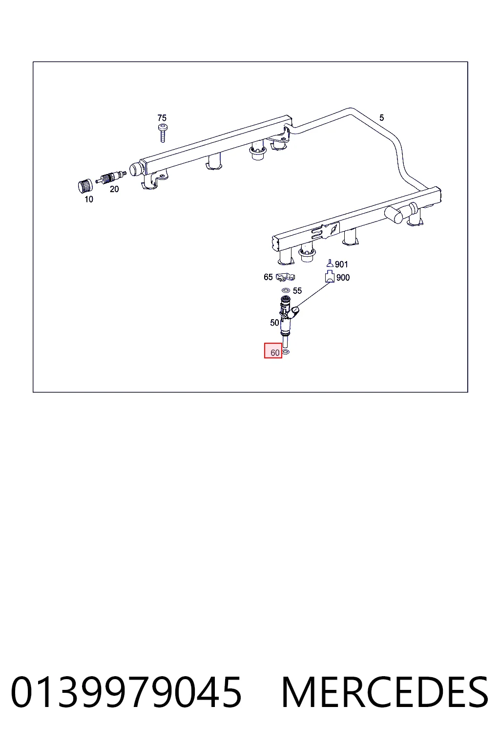 0139979045 Mercedes Arandela de asiento del inyector