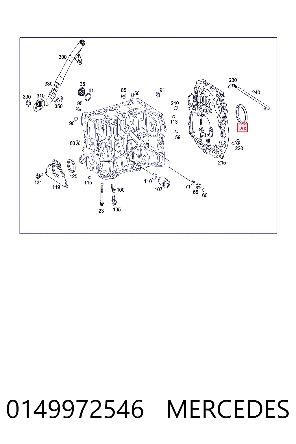 Retén de cigüeñal K68089220AA Fiat/Alfa/Lancia