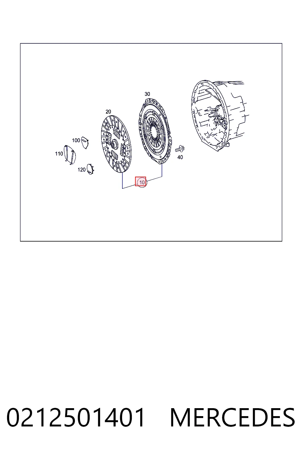 Kit de embrague 0212501401 MERCEDES