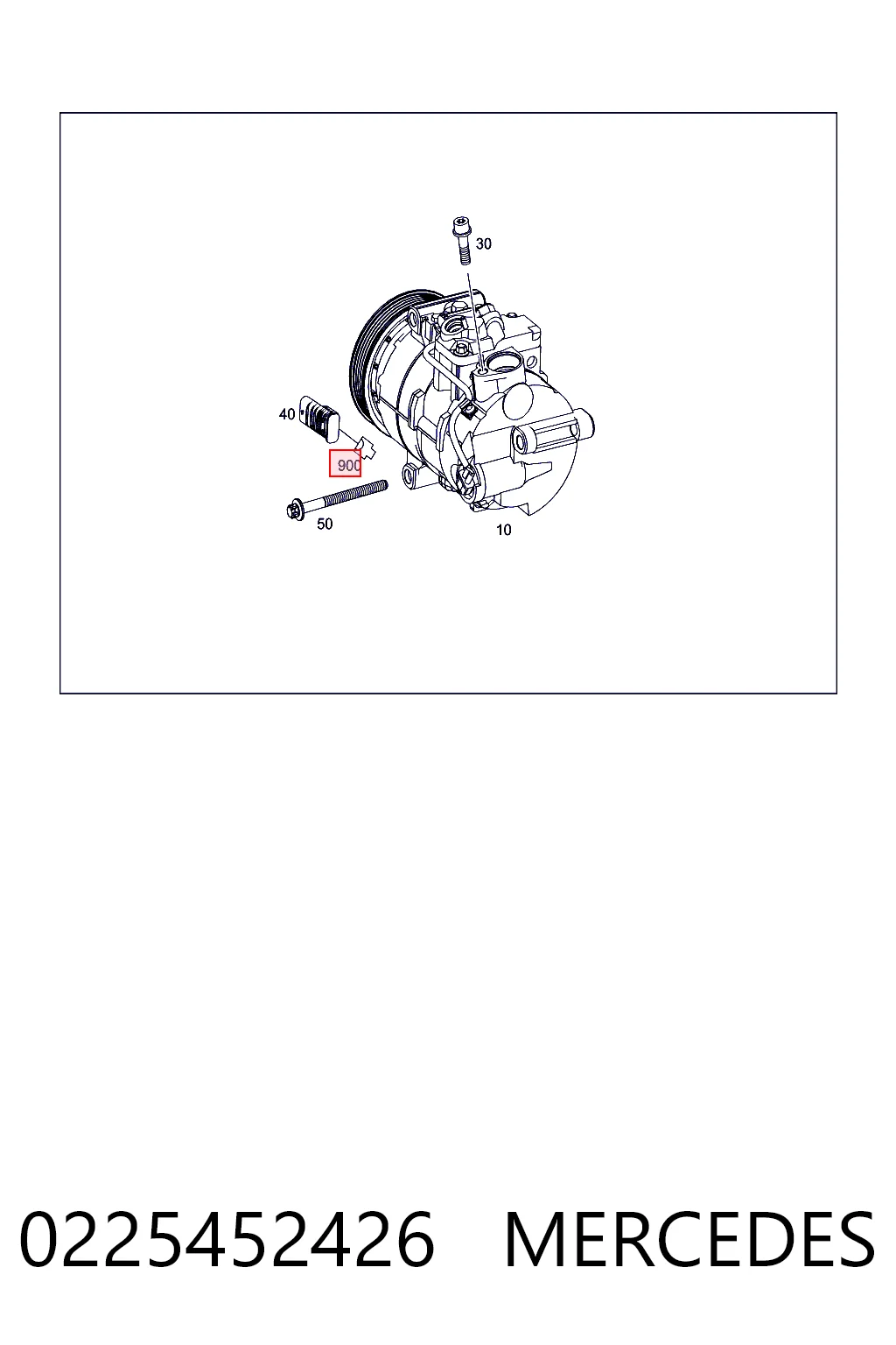 0225452426 Mercedes Polea del compresor de aire acondicionado