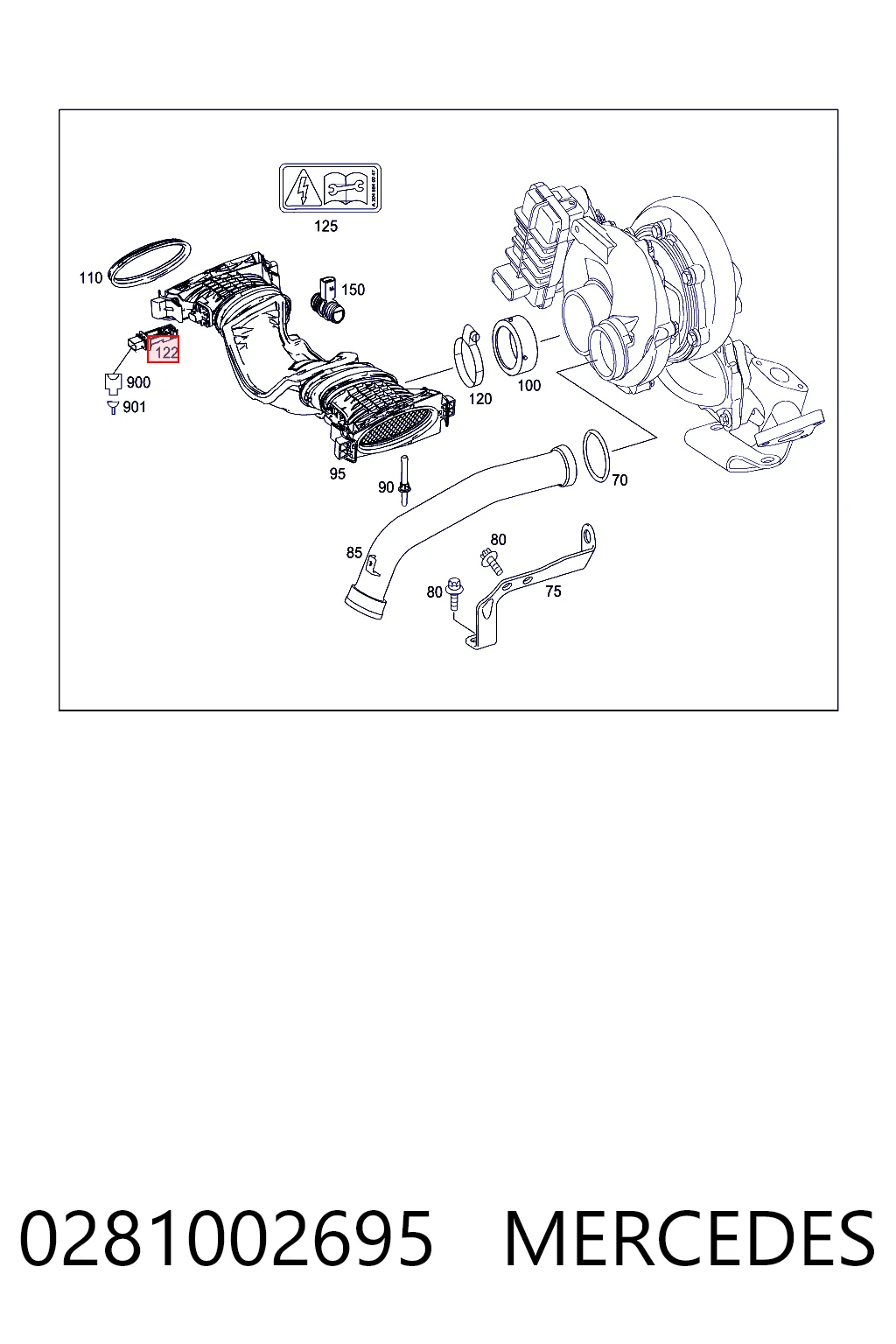 0281002695 Mercedes Sensor de flujo de aire