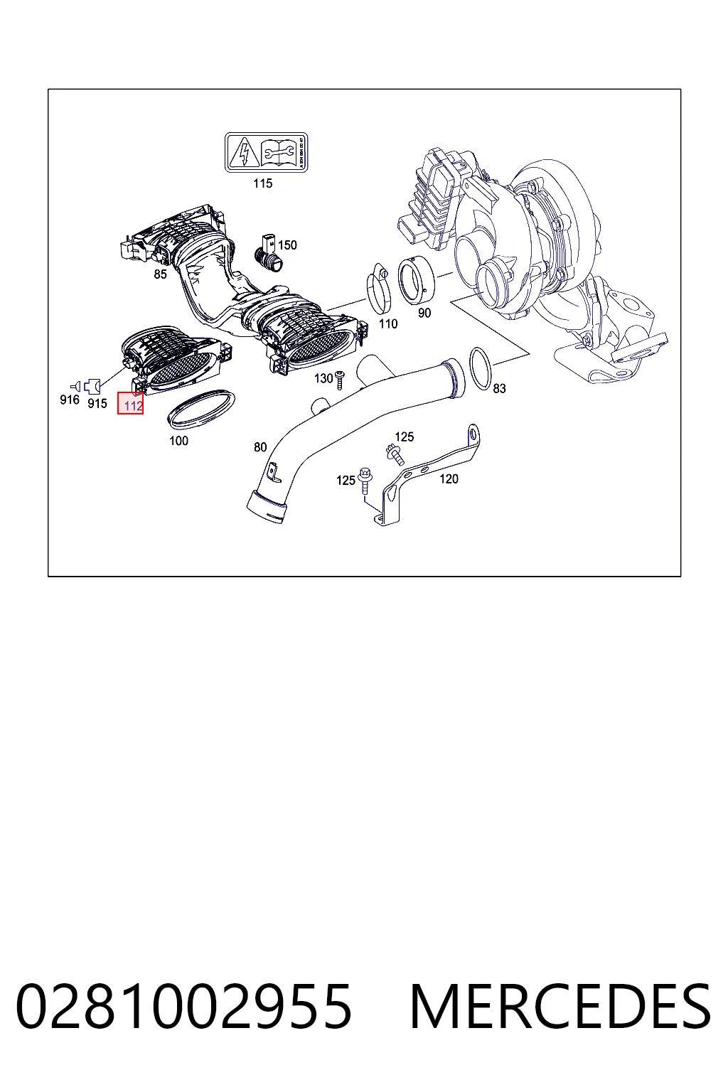0281002955 Mercedes Sensor de flujo de aire