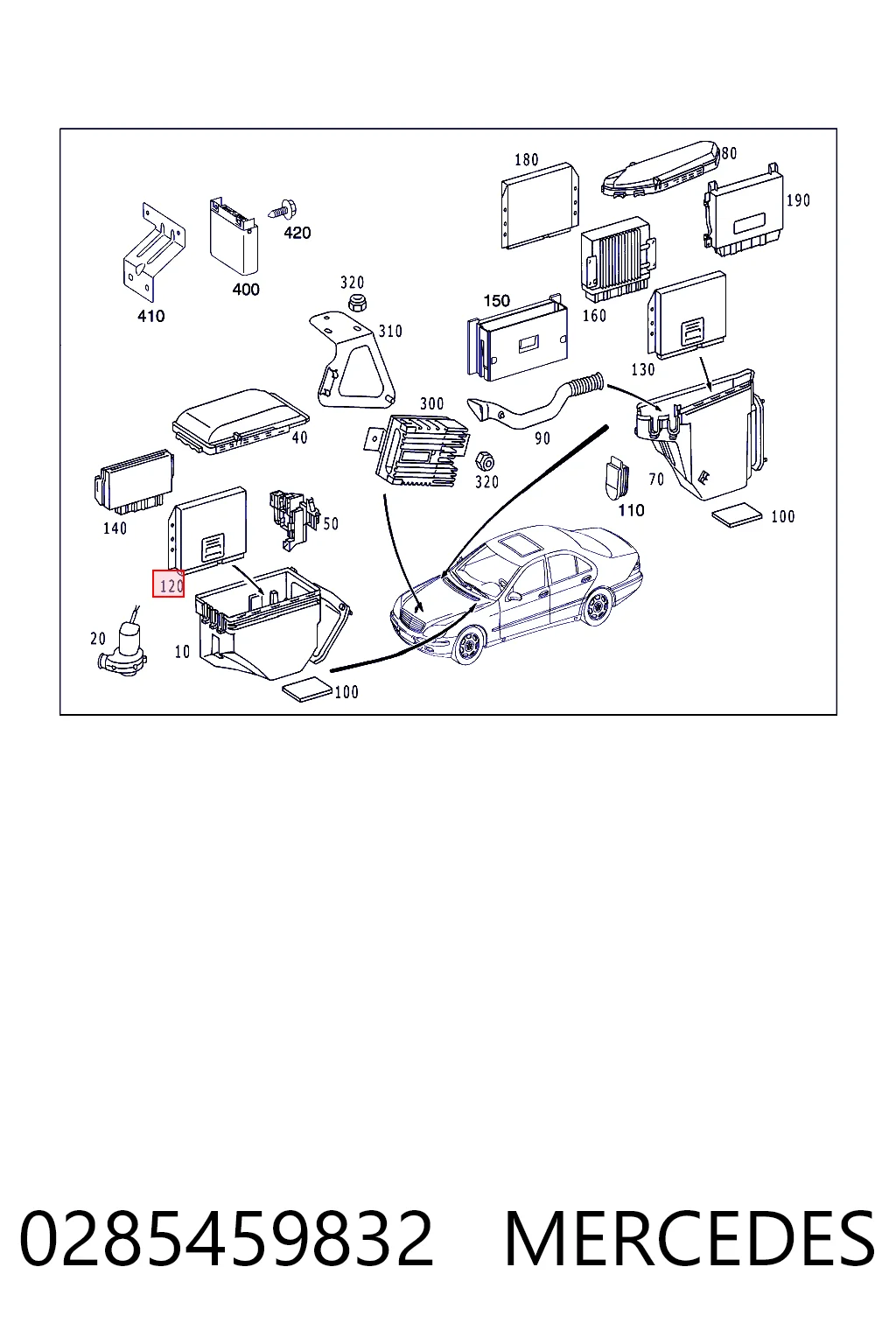 Caja fusibles Mercedes S sedán (W220) (1998 - 2005) precio, desde 90,02 EUR