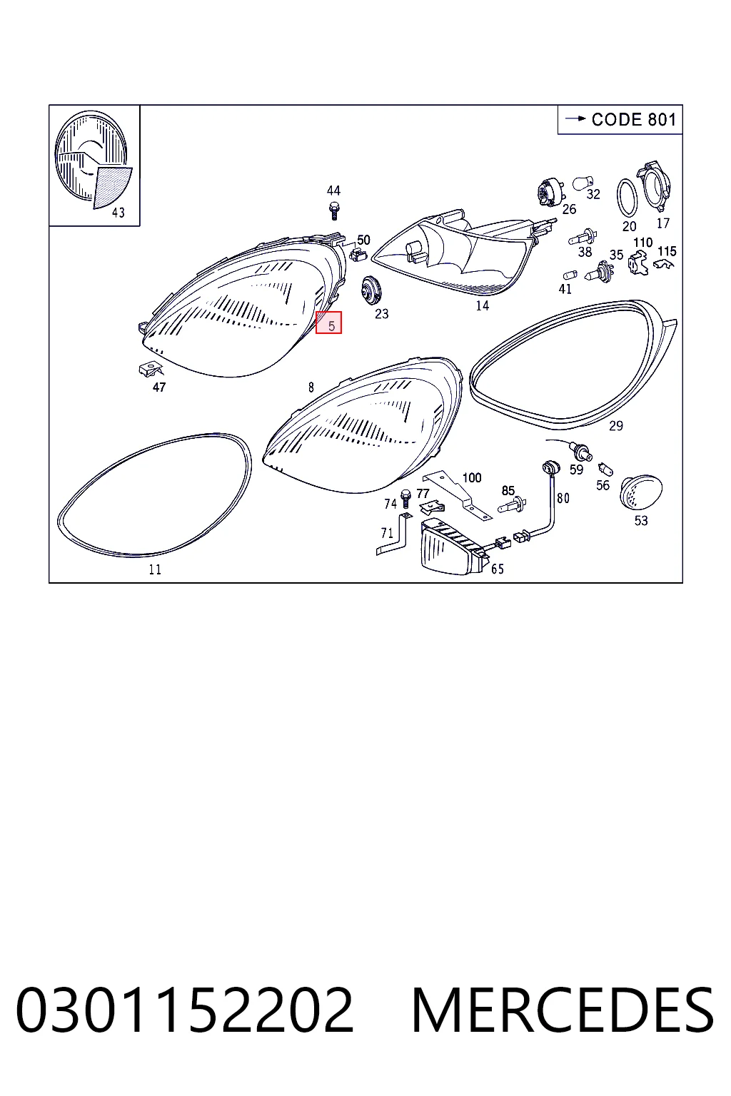 Comprar Faro derecho Mercedes A  W168