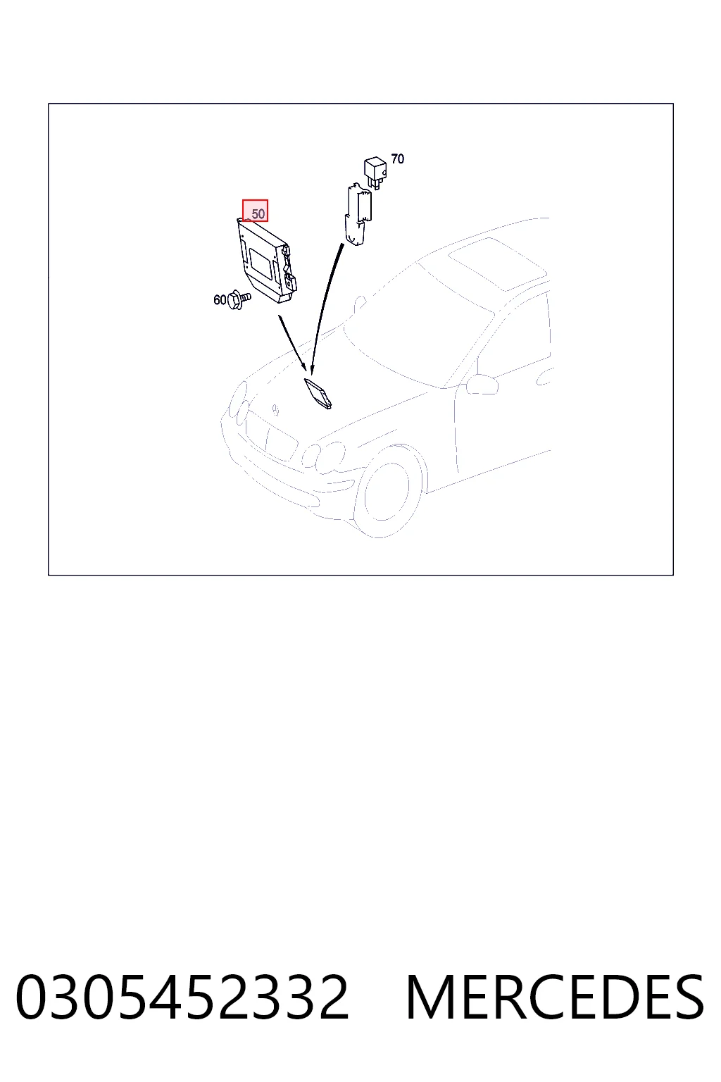 0305452332 Mercedes Módulo de control electrónico de la transmisión automática
