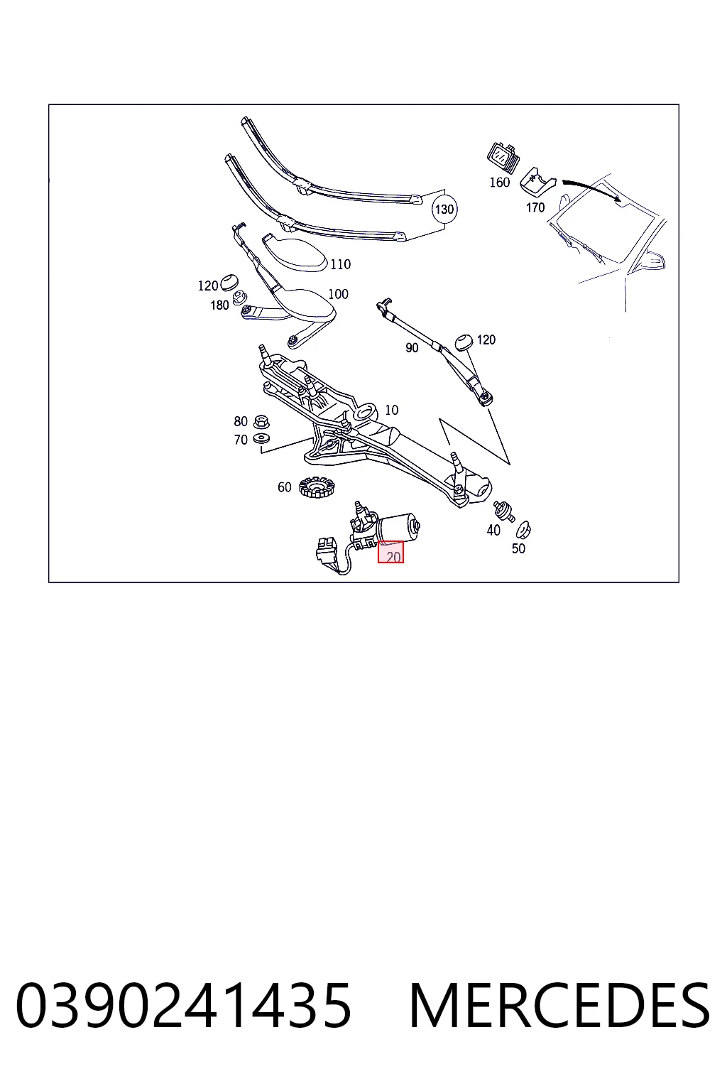 Comprar Motor limpiaparabrisas Mercedes S  W220