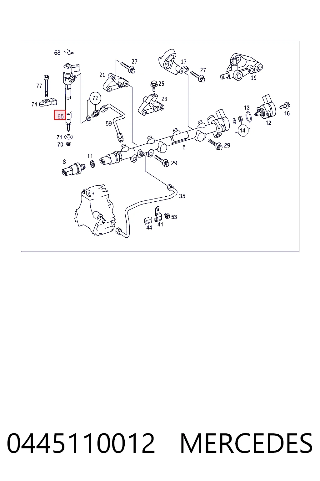 0445110012 Mercedes Inyector de combustible