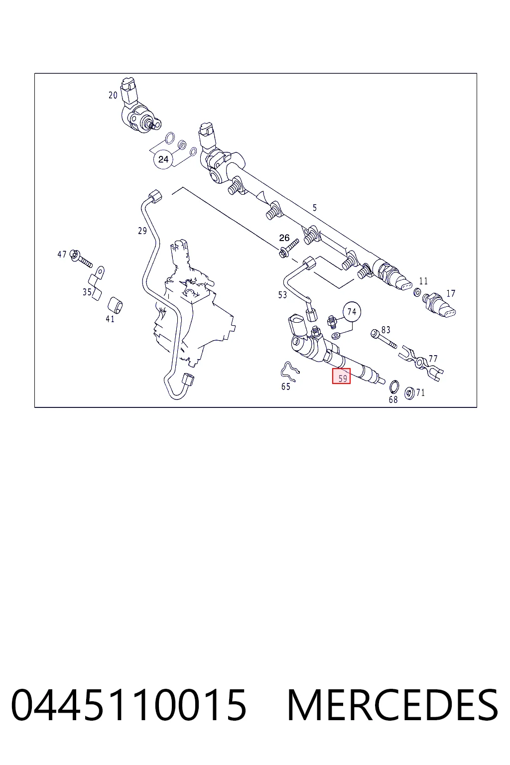 Inyector de combustible para Mercedes A  W168