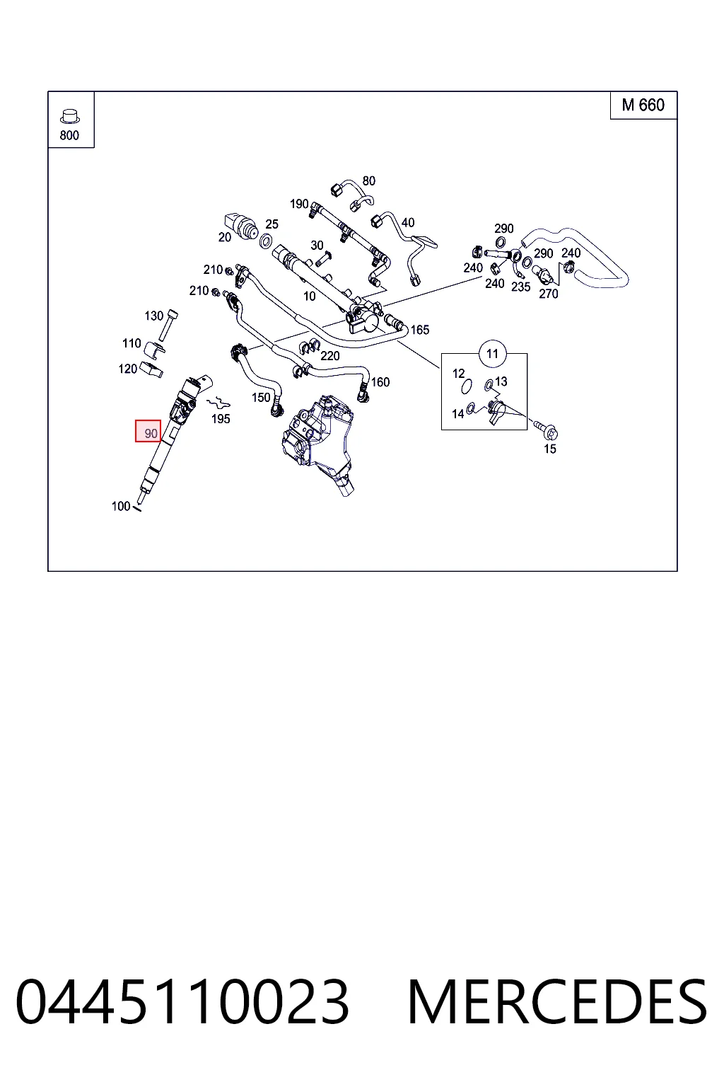 0445110023 Mercedes Inyector de combustible