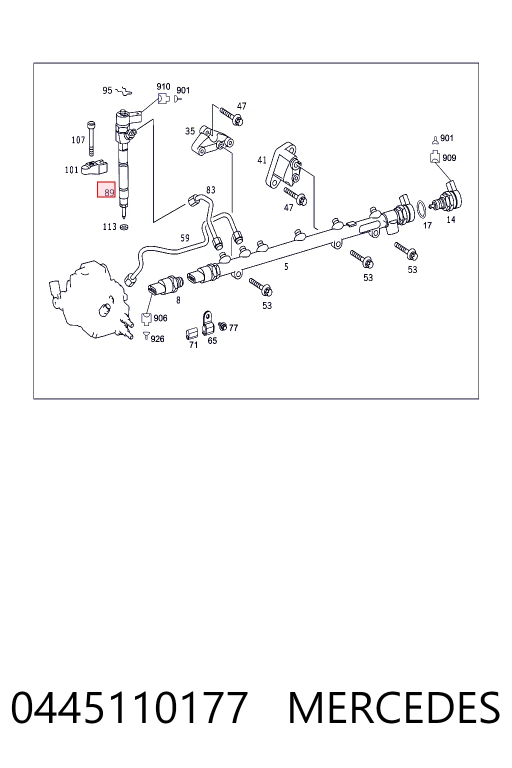 0445110177 Mercedes Inyector de combustible
