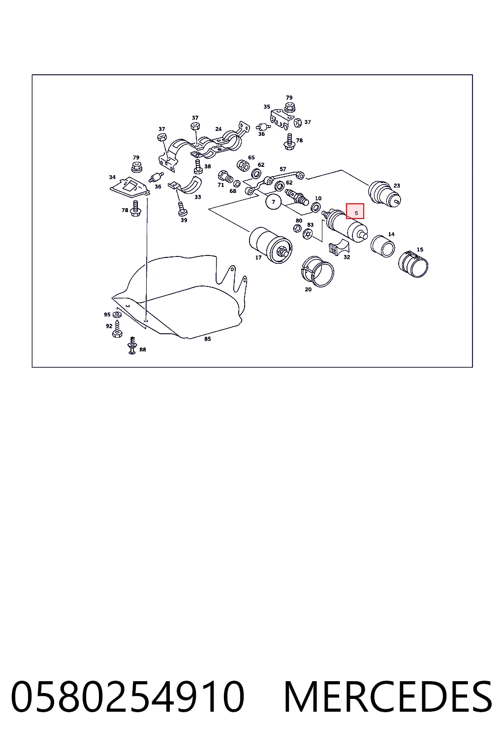 0580254910 Mercedes Unidad de alimentación de combustible