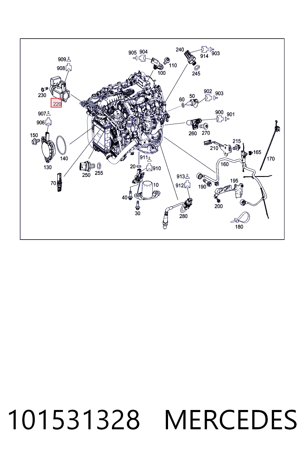 101531328 Mercedes Válvula de solenoide de control de mariposa EGR