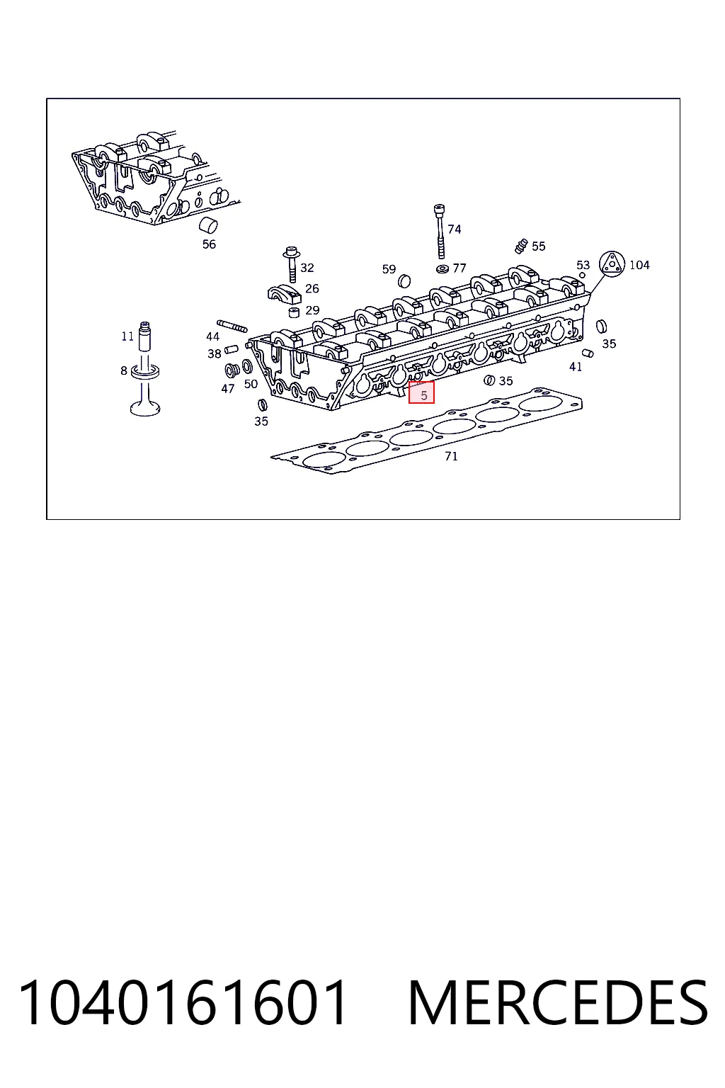 Cabeza del motor Mercedes E  (1987-1993)