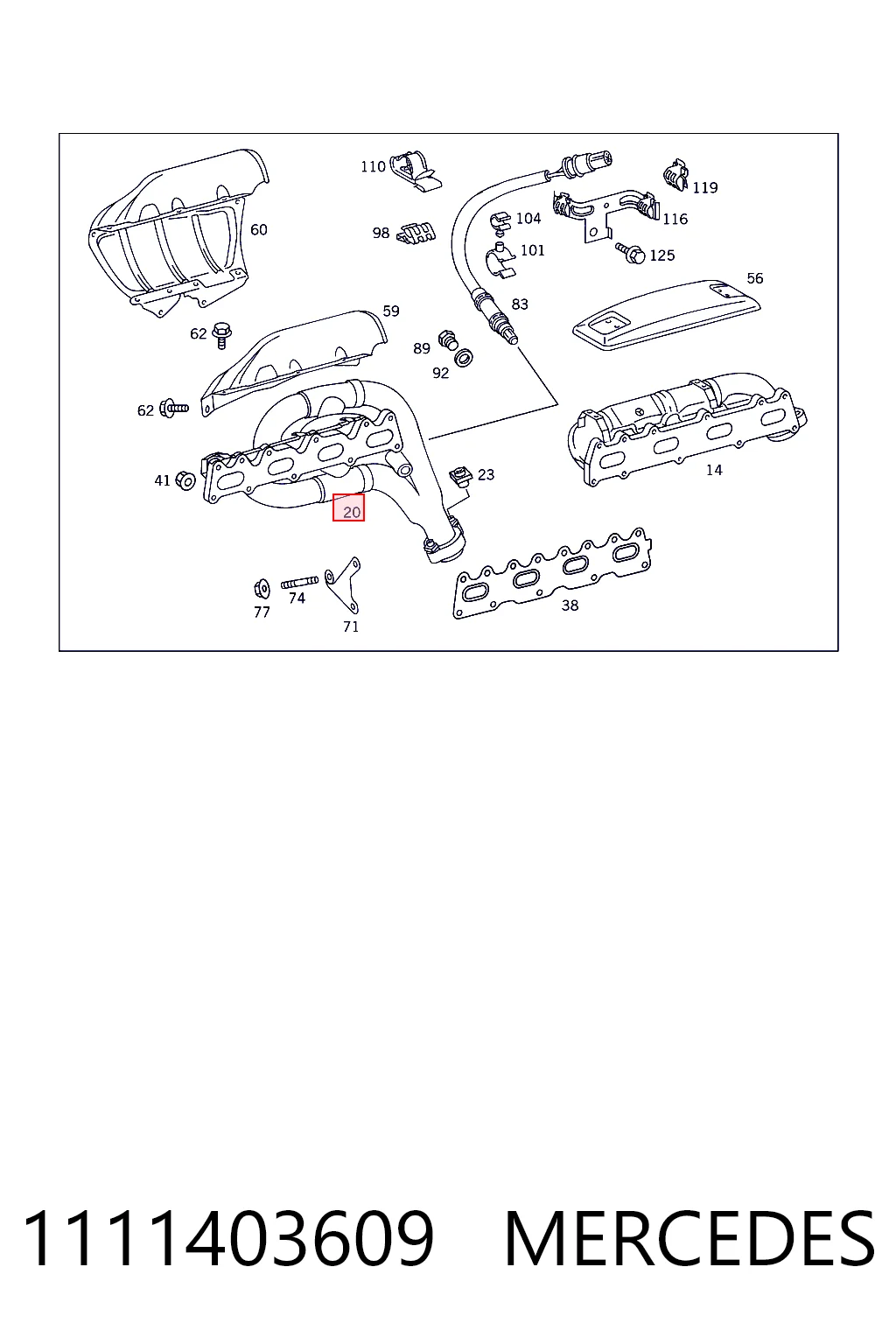 Colector de escape para SsangYong Actyon QJ