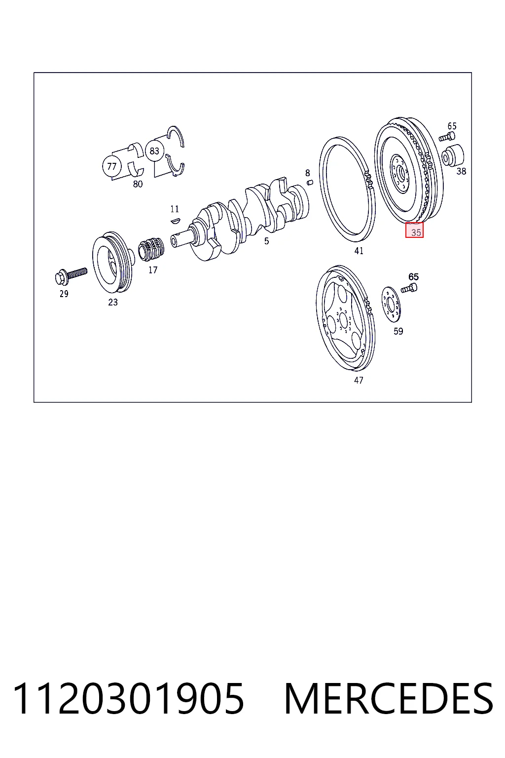 5135807AA Chrysler Volante de motor