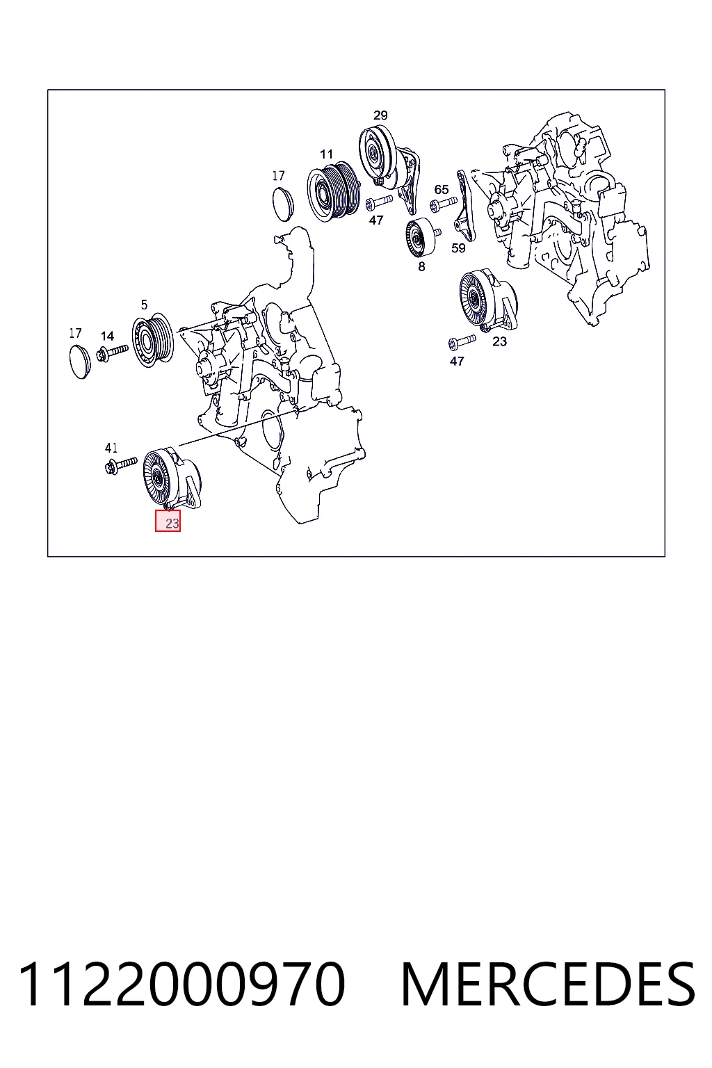 1122000970 Mercedes Tensor de correa de alternador