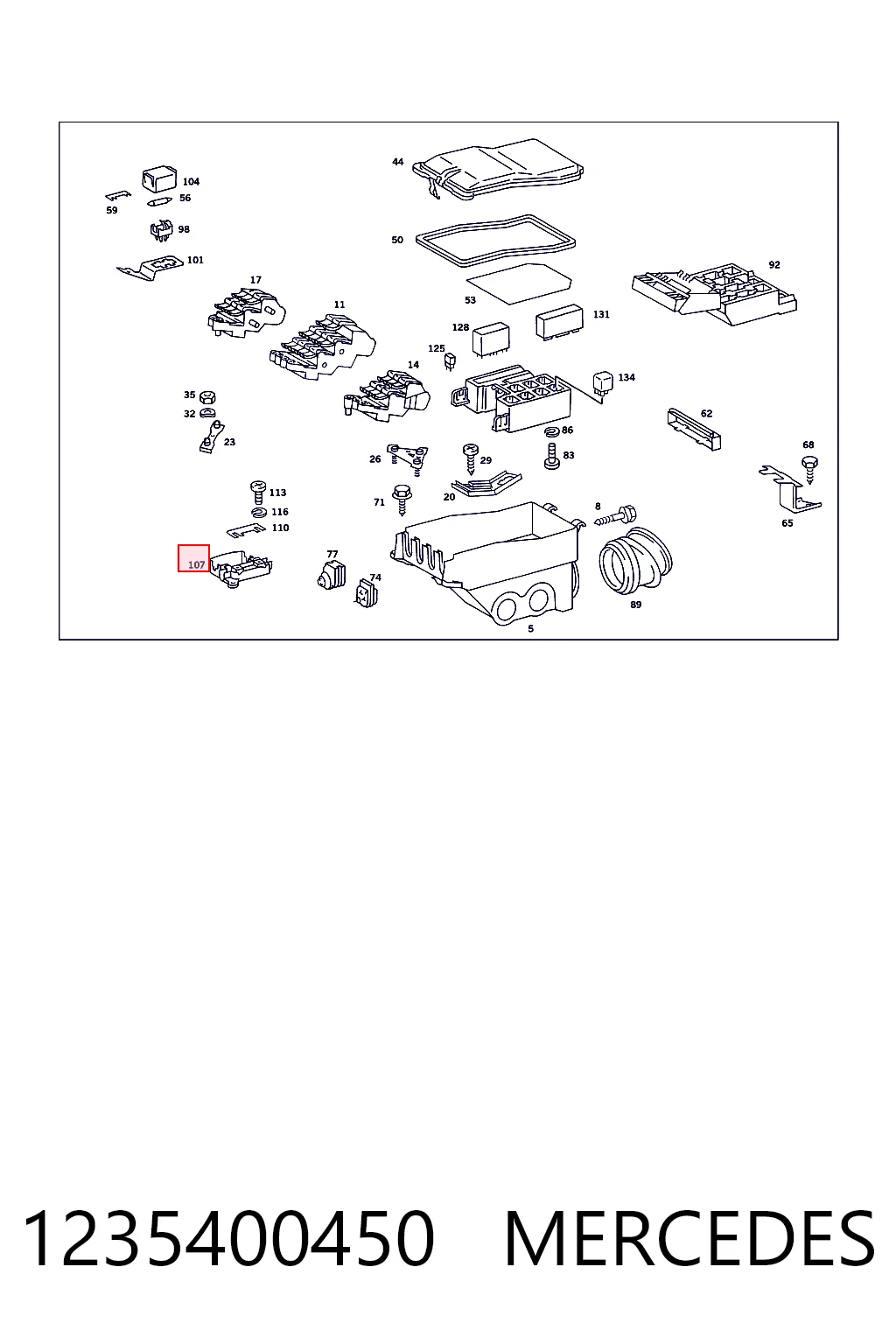 Caja de fusibles 1235400450 MERCEDES