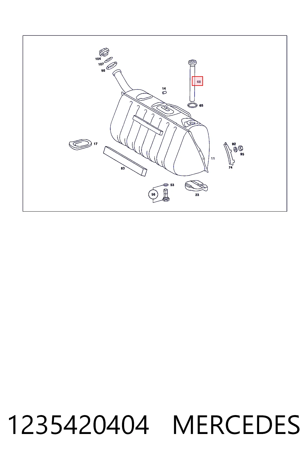 1235420404 Mercedes Medidor de combustible