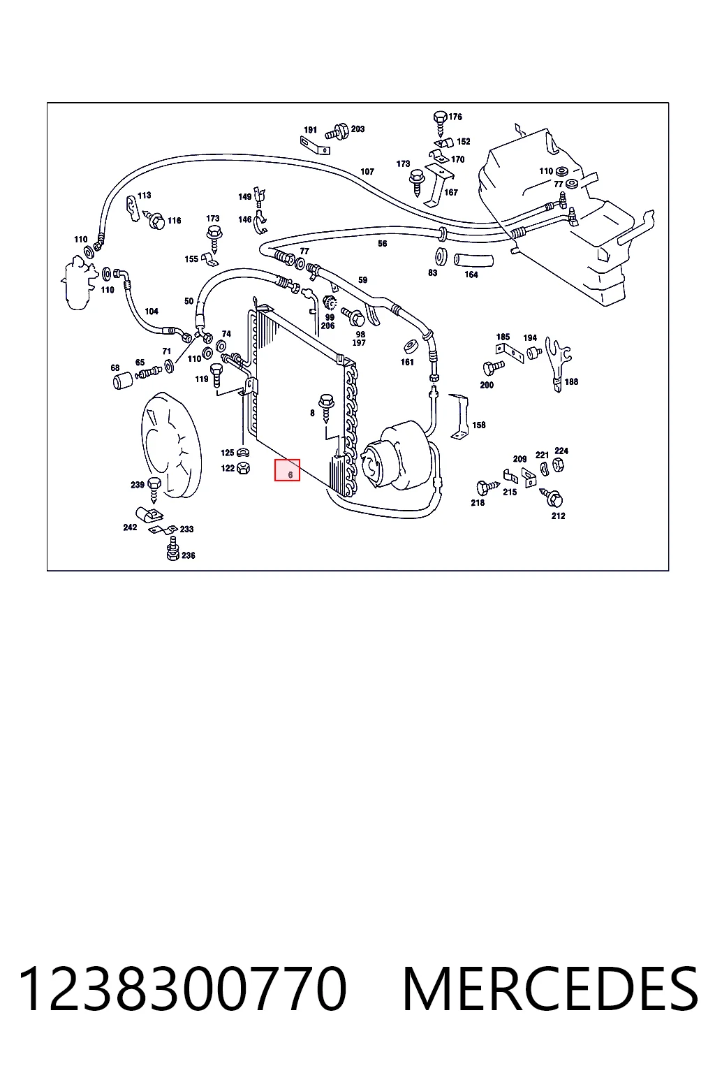 Condensador aire acondicionado para Mercedes E W123
