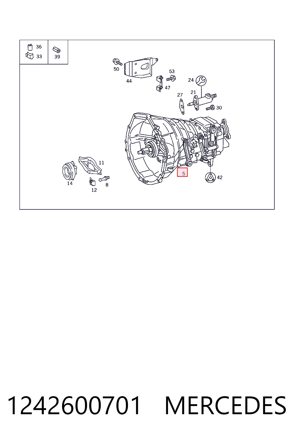 Transimisión manual para Mercedes E  T124
