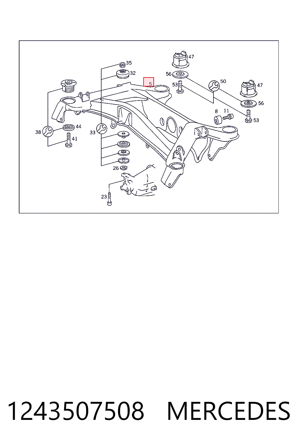 Subchasis trasero Mercedes E (C124)